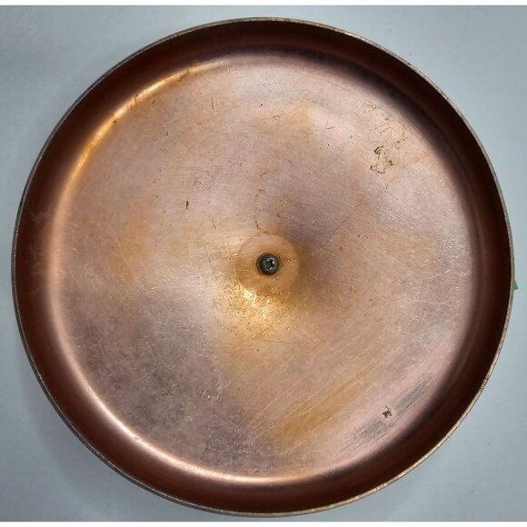 Vintage Copper Pot Lid With Black Knob 7.5" Round - Picture 5 of 8